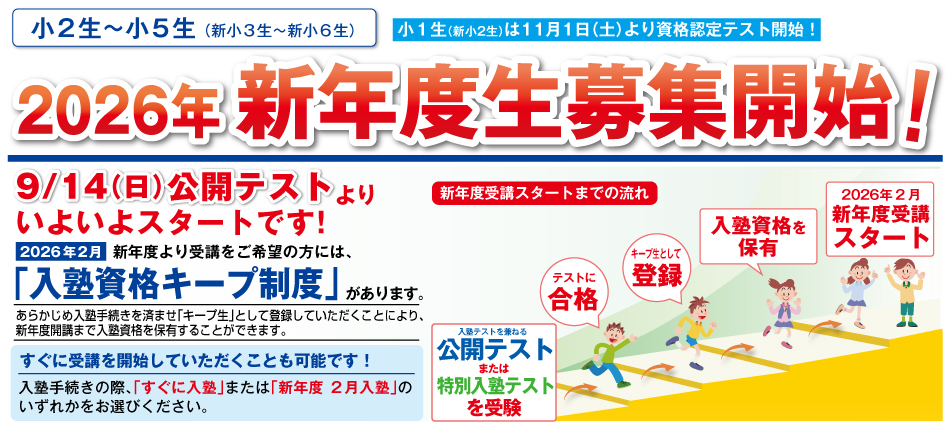 新年度生募集開始